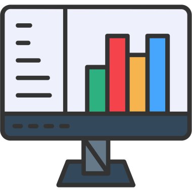 Bilgisayar. Web simgesi basit illüstrasyon