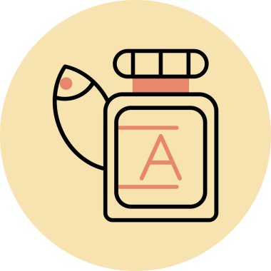 Bir şişe simgesinin vektör illüstrasyonu