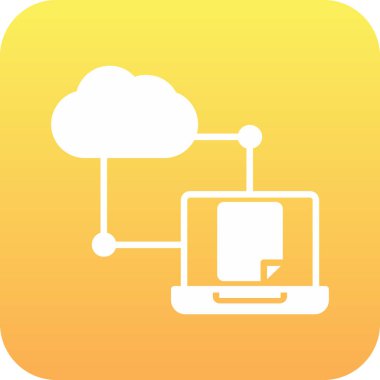 bulut hesaplama vektörü simgesi