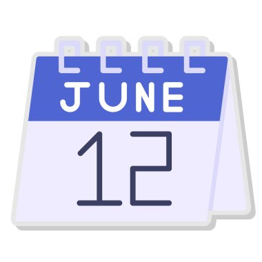 12 Haziran takvim simgesi