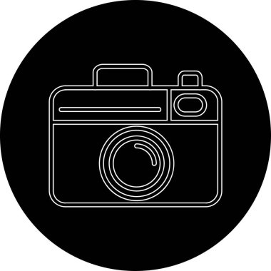 Kamera. Web simgesi basit illüstrasyon