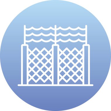 Çit. Web simgesi basit illüstrasyon