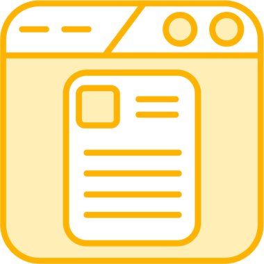 Tarayıcı. Web simgesi basit illüstrasyon