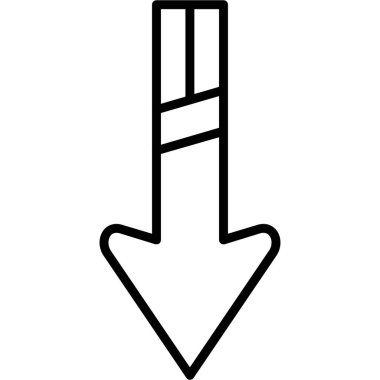 özet biçiminde aşağı yönde ok simgesi