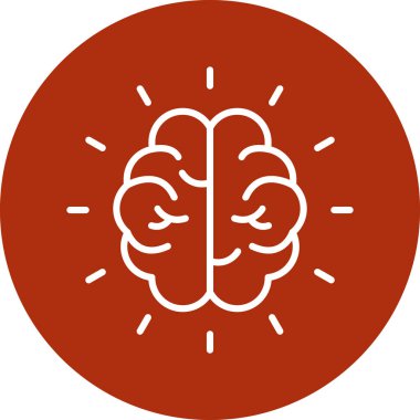 Beyin. Web simgesi basit tasarım