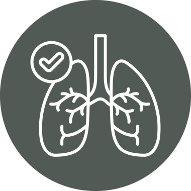 Bir akciğer simgesinin vektör çizimi