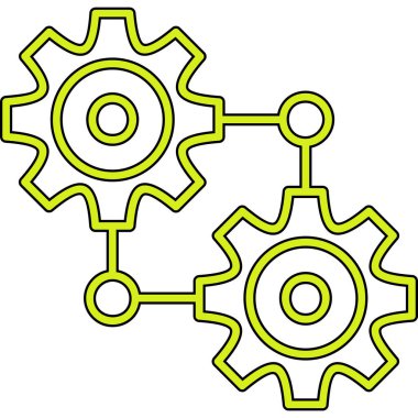Dişliler. Web simgesi basit illüstrasyon