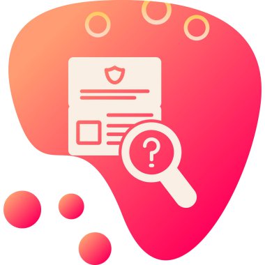 Büyüteçle soru işareti. vektör simgesi