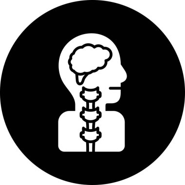 Beyin. Web simgesi basit illüstrasyon