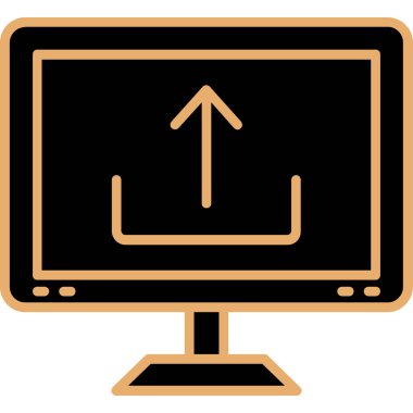 bilgisayar ekranı simgesi, vektör illüstrasyonu