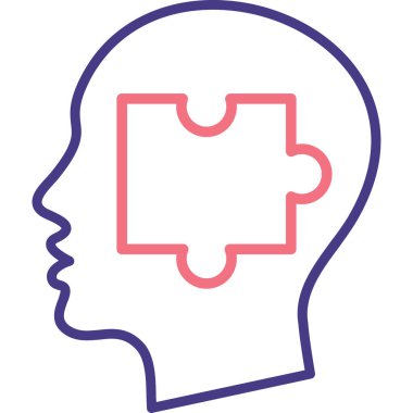 beyin ikonu vektör illüstrasyonu