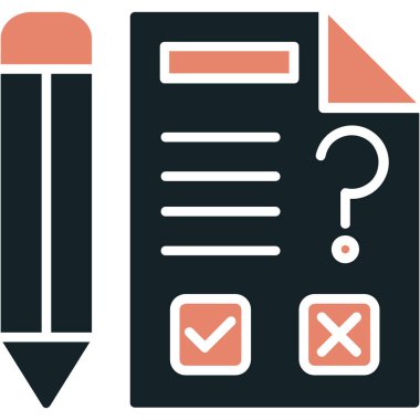 Kalem, vektör illüstrasyonu ve tasarım ögesiyle kontrol listesi