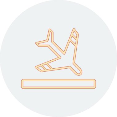 Uçak İnce Çizgi Vektör Simgesi