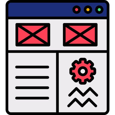 Dosya ana hatları biçiminde web tasarım geliştirme simgesi