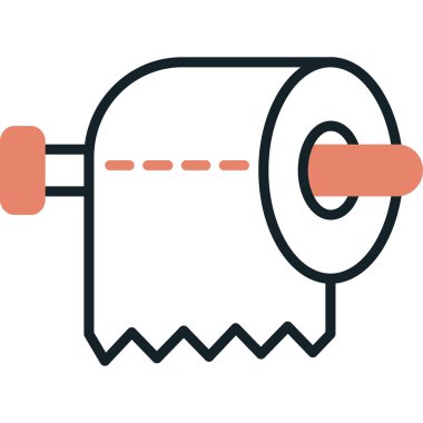 Tuvalet kağıdı. Basit resimleme