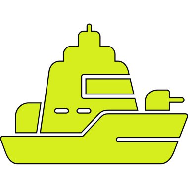 Gemi simgesi. vektör renk çizimi