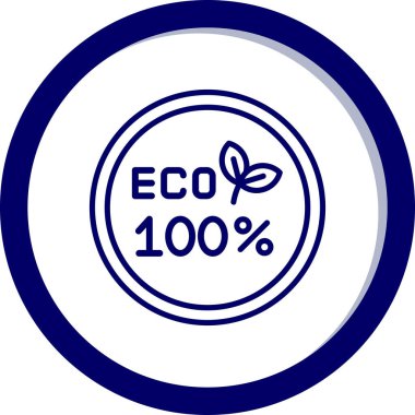 Çevre dostu rozet simgesi, basit tasarım biçimi