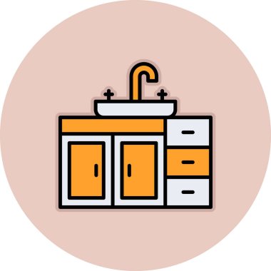 Kapısı olan bir binanın vektör simgesi