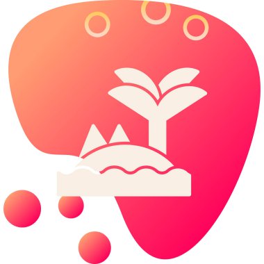 Beyin simgesi, basit vektör çizimi