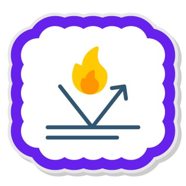 Yangın. Web simgesi basit illüstrasyon