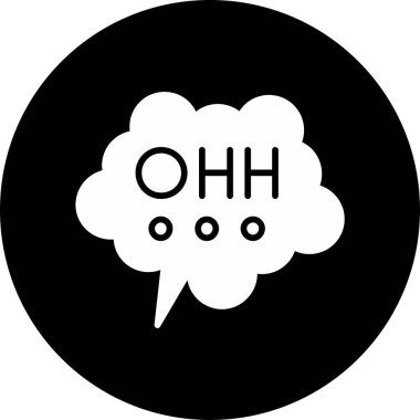 Konuşma balonu simgesinin illüstrasyon simge tasarım