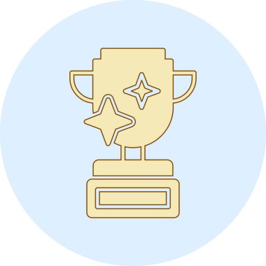 Kupa. Web simgesi basit illüstrasyon