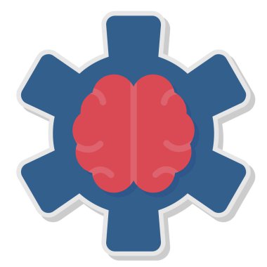 Beyin. Web simgesi basit illüstrasyon