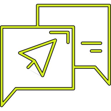 Konuş. Web simgesi basit illüstrasyon