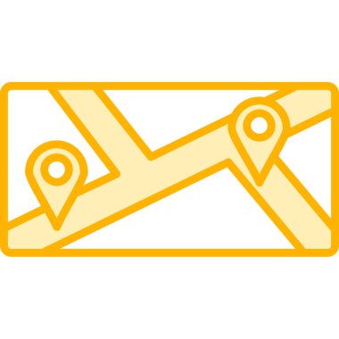 harita gezinme simgesi vektör illüstrasyonu