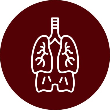 akciğer simgesi vektör illüstrasyonu