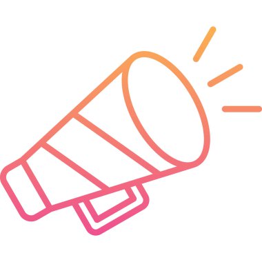 Megafon ikonu vektör illüstrasyonu