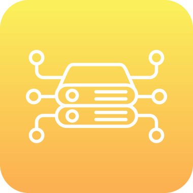 araba simgesi soyut arkaplanda izole edildi