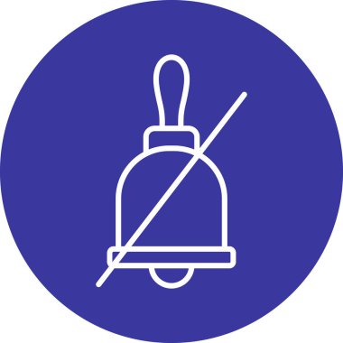 Küreğin mavi çizgi simgesinin vektör çizimi