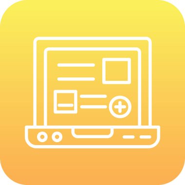 Bilgisayar simgesi ve vektör illüstrasyonu beyaz arkaplanda izole edildi