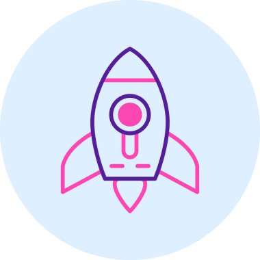 roket ikonu vektör illüstrasyonu