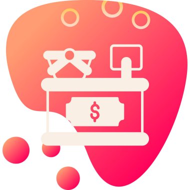 Bir dolar çanta simgesinin vektör illüstrasyonu