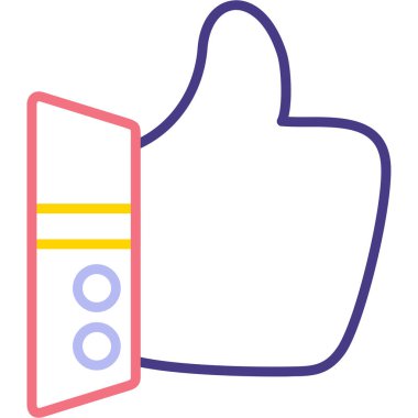 Simge vektör illüstrasyonunu parmakla