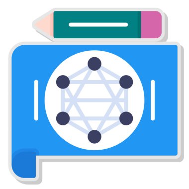 Web tasarım simgesi, ağ oluşturma kavramının vektör illüstrasyonu