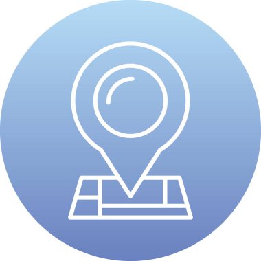 harita simgesi vektör illüstrasyonu