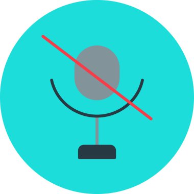 Mikrofon. Web simgesi basit illüstrasyon