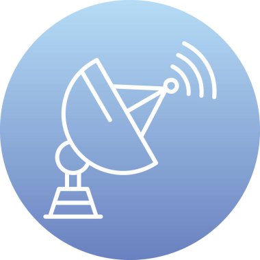 Uydu simgesinin vektör illüstrasyonu