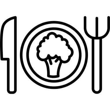 brokoli simgesi vektör çizimi