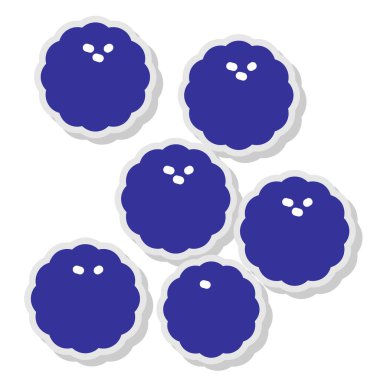 Mavi havyar ikonu. Web tasarımı için havyar vektör simgelerinin düz çizimi