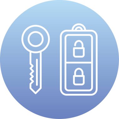 Kilit. Web simgesi basit illüstrasyon