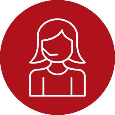 Kadın simgesinin vektör illüstrasyonu