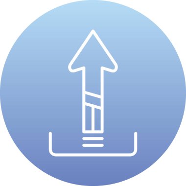 Eğilim biçimi izole edilmiş arkaplanda ok simgesi