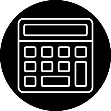 Kişisel ve ticari kullanım için hesap makinesi vektör simgesi modern basit vektör çizimi