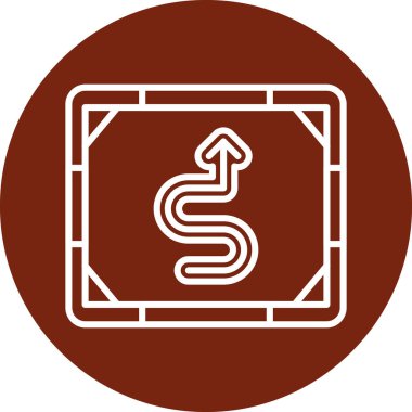 Bir yılan simgesinin vektör illüstrasyonu