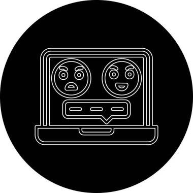 Bir robot simgesinin vektör illüstrasyonu