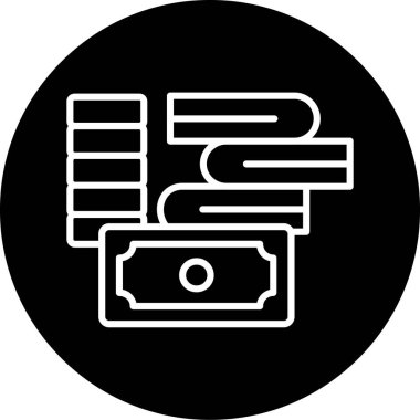 Para ve finans sembolünün vektör çizimi